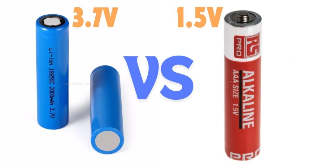 3.7V vs 1.5V battery
