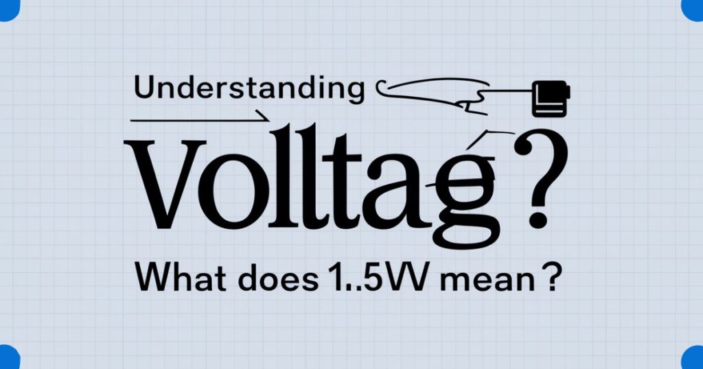 Understanding Voltage: What Does 1.5V Mean?